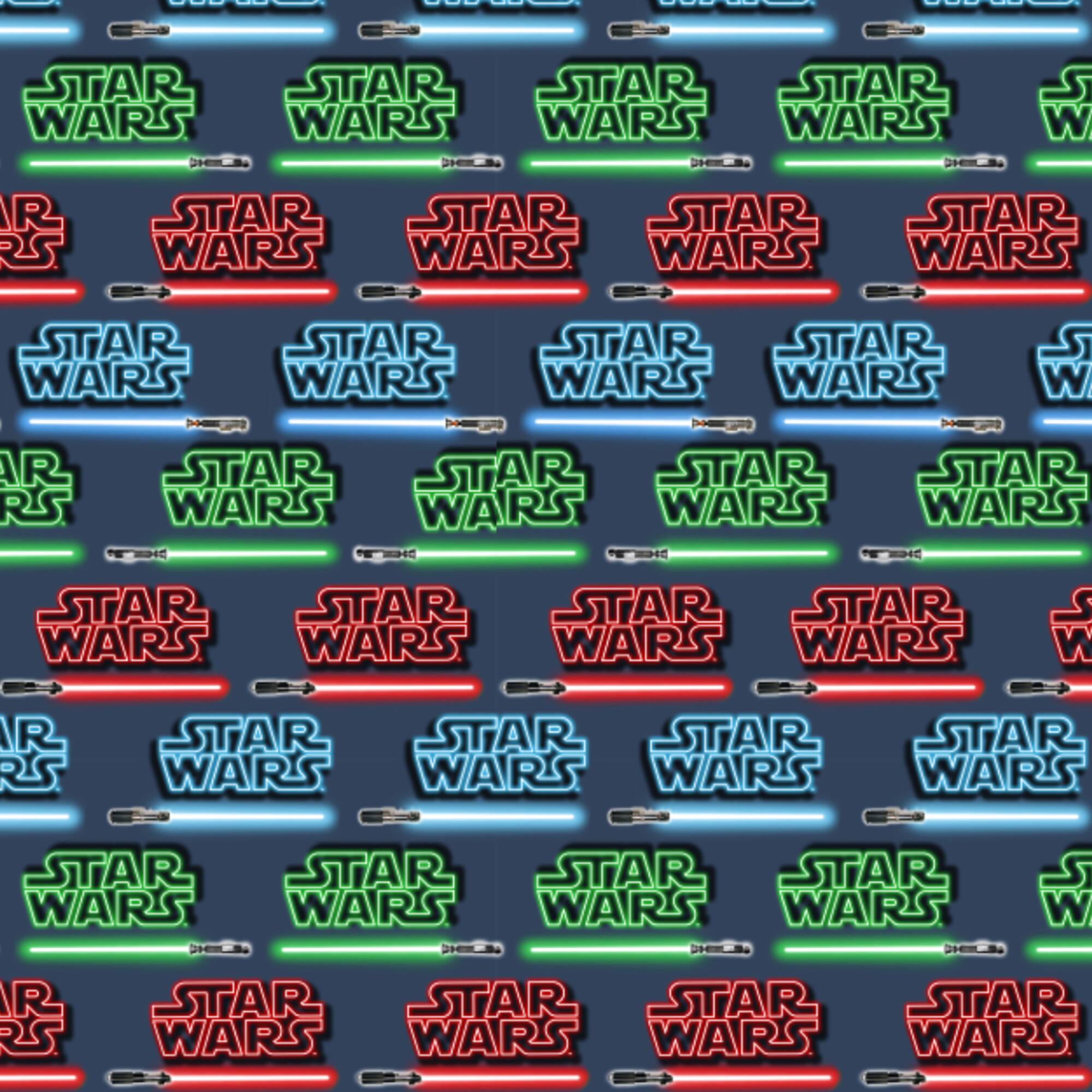 Camelot® Fabrics Star Wars™ Logo & Lightsaber™ Stripes Cotton Fabric
